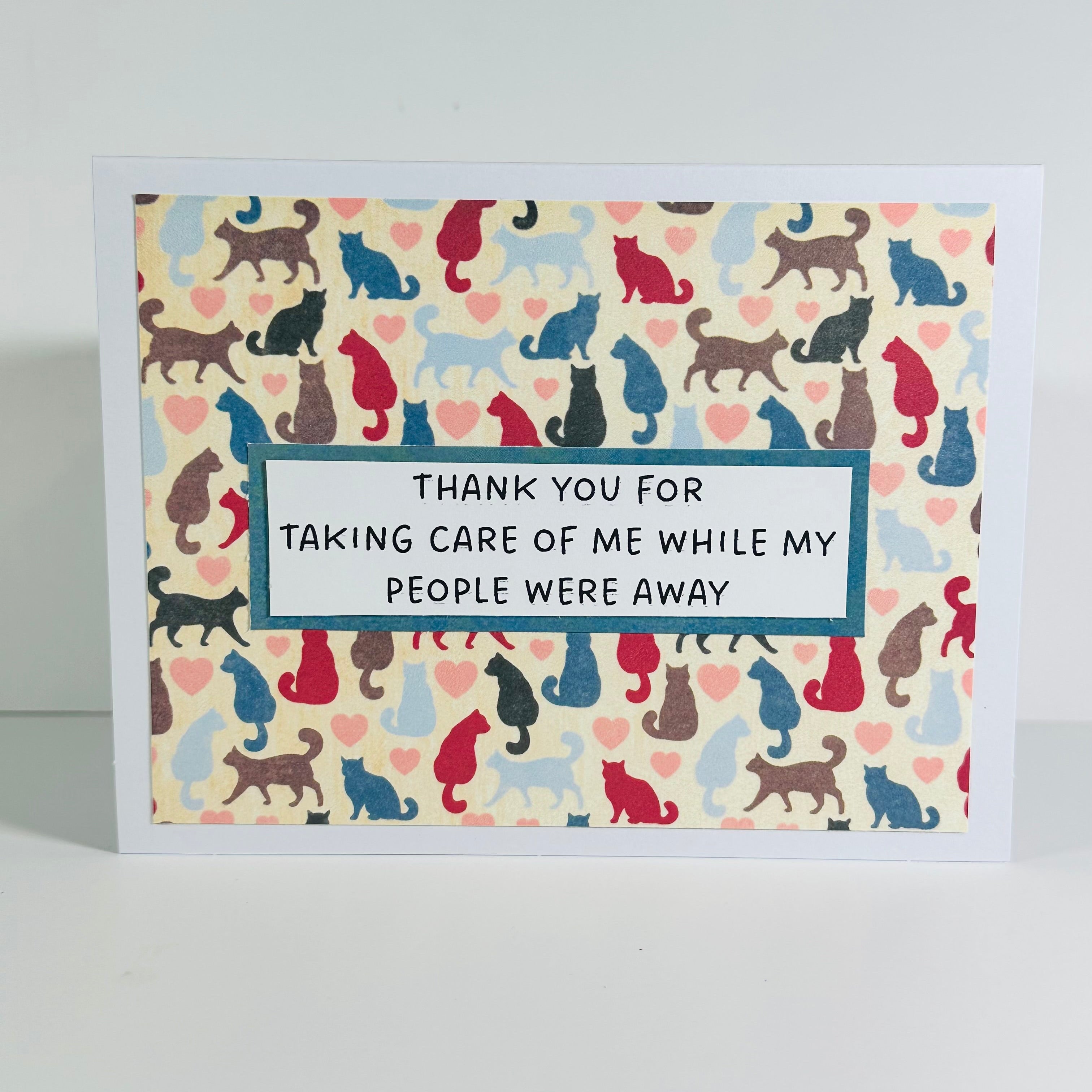 CARD - THANK YOU FOR TAKING CARE OF ME WHILE MY PEOPLE WERE AWAY