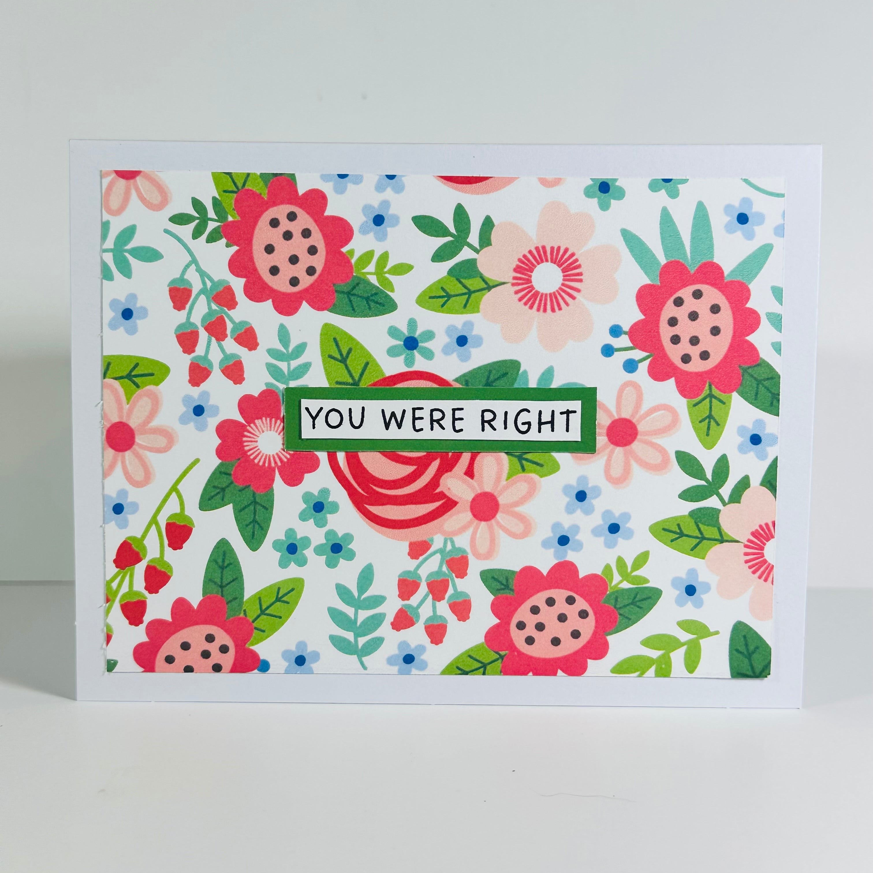 CARD - YOU WERE RIGHT